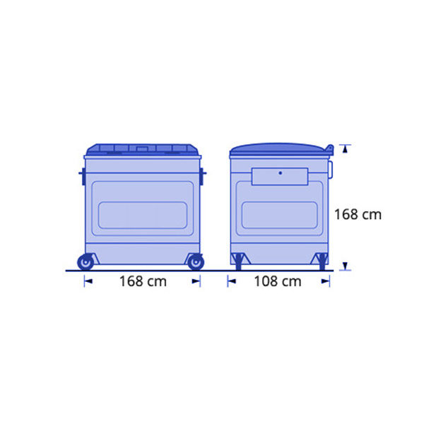 rolcontainer 1600 liter afmetingen